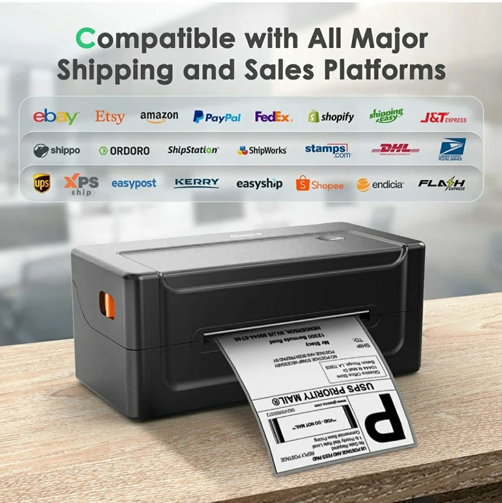 Gbasics Shipping Label Printer - 4x6 Direct Thermal Label Printer
